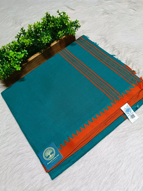 Authentic Begumpuri Handwoven Pure Cotton Saree with Traditional Border | Soft Lightweight Bengal Handloom