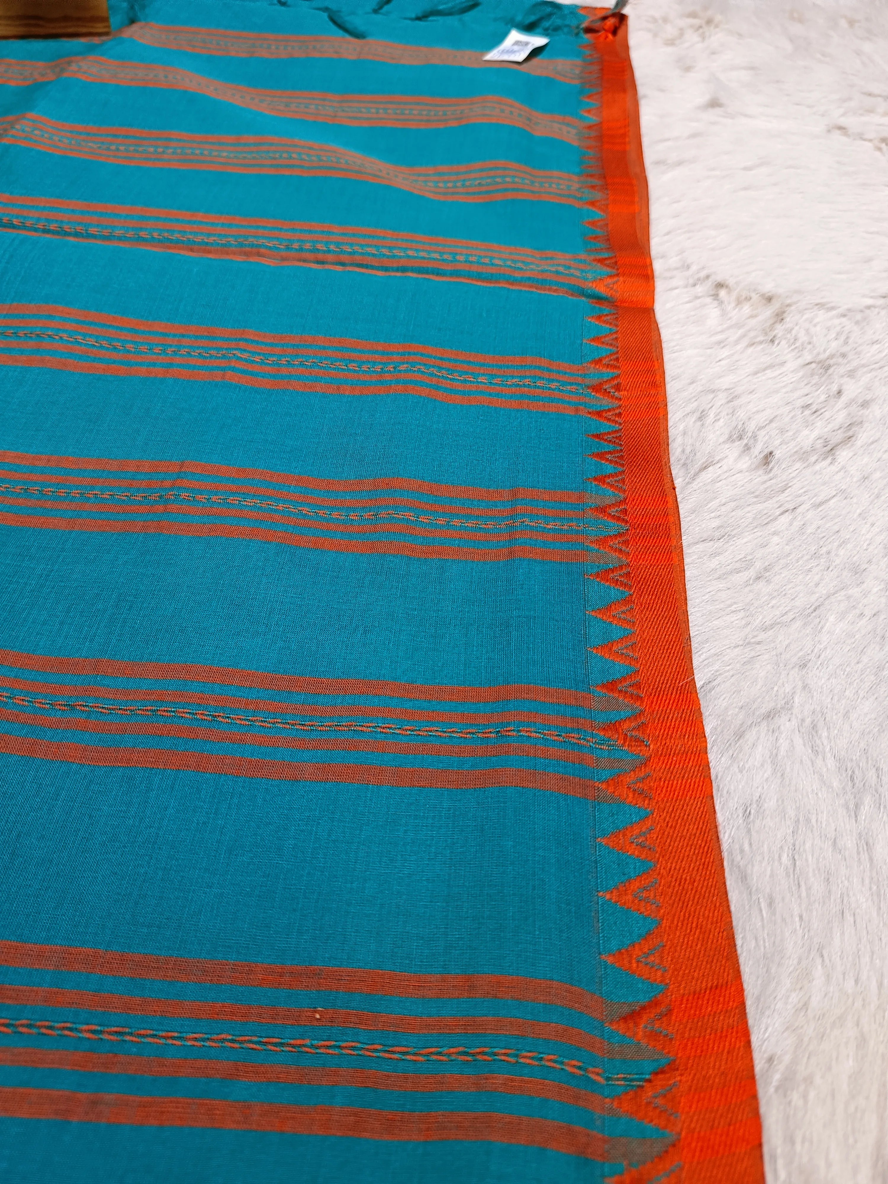 Authentic Begumpuri Handwoven Pure Cotton Saree with Traditional Border | Soft Lightweight Bengal Handloom
