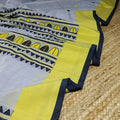 Elegant Grey Pure Cotton Handwoven Dola Bedi Jamdani Saree with Black & Yellow Traditional Motifs