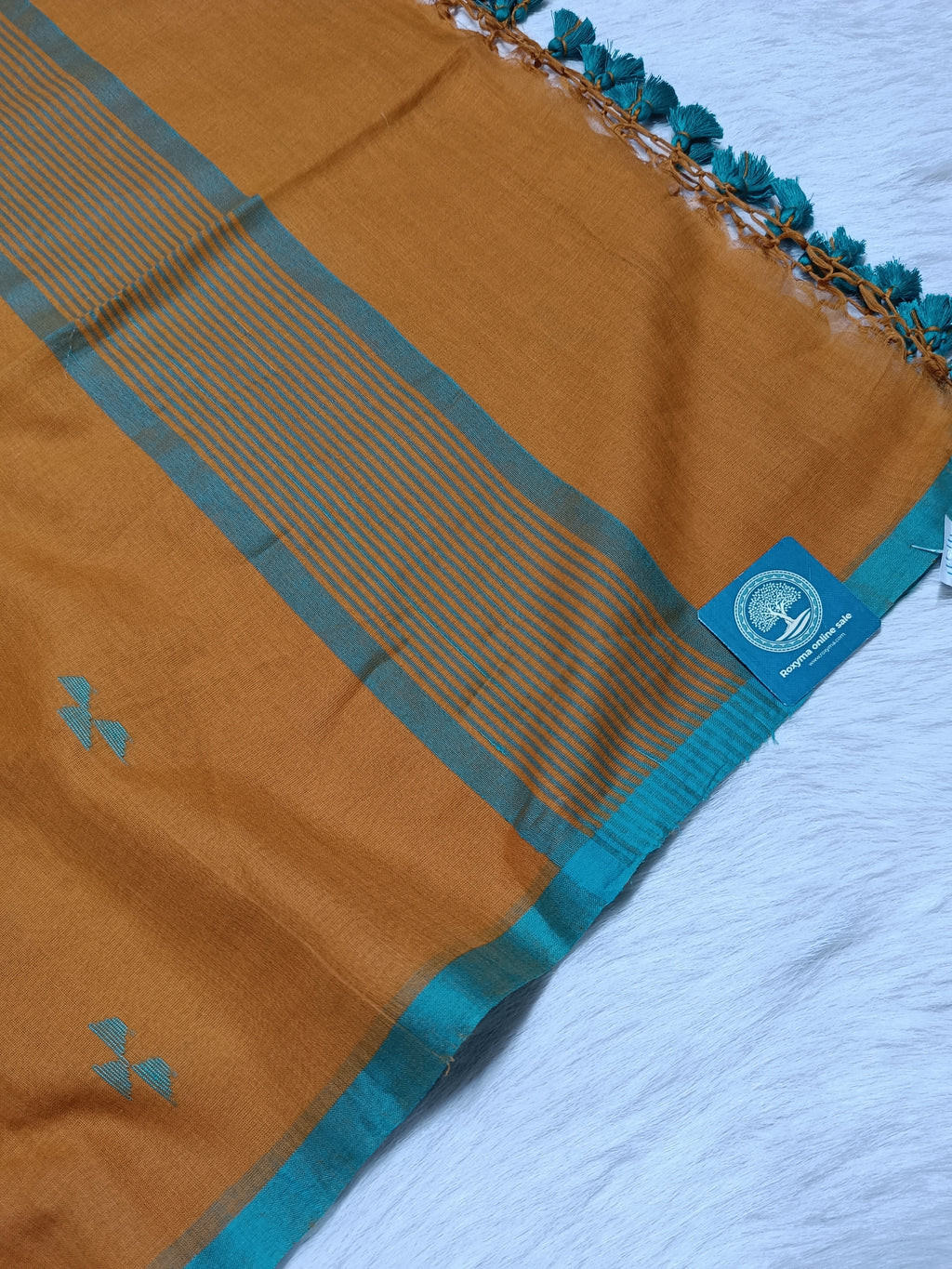 Soft Handwoven Cotton Saree With Intricate Jamdani Butties All Over