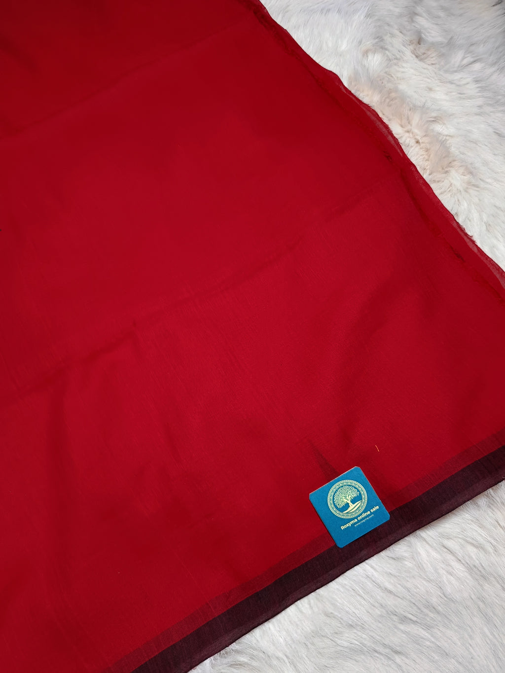 Handloom Cotton Saree in Red and Black