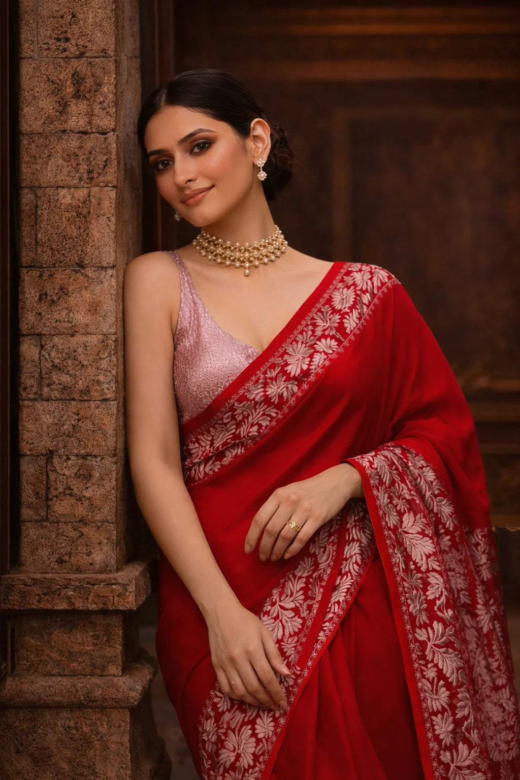 Pure Maslin Silk Saree with Matka Silk Blouse Piece | Premium Handloom Silk Saree | Elegant Festive & Wedding Wear 2