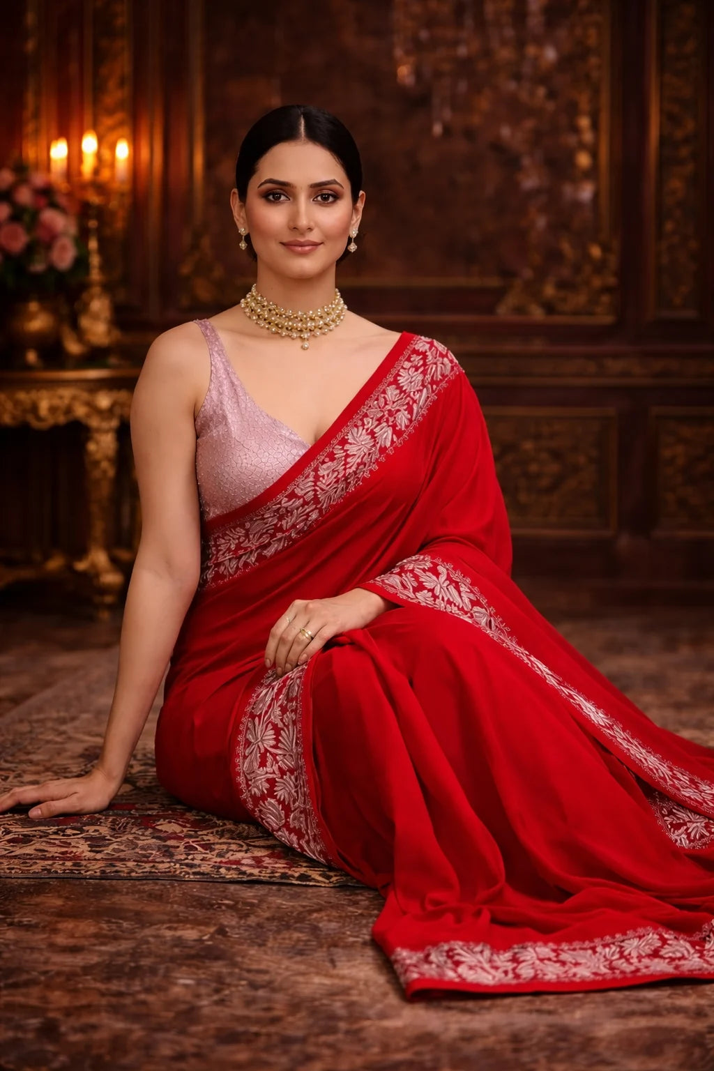 Pure Maslin Silk Saree with Matka Silk Blouse Piece | Premium Handloom Silk Saree | Elegant Festive & Wedding Wear 4