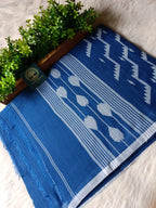 RAGHINI-A Premium Quality Handwoven Cotton Mulmul Jamdani Saree with Blouse Piece