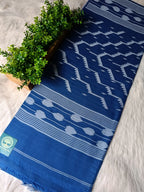 RAGHINI-A Premium Quality Handwoven Cotton Mulmul Jamdani Saree with Blouse Piece