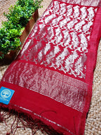 Subarnalata - Pure Maslin Silk Saree with Matka Silk Blouse Piece | Premium Handloom Silk Saree | Elegant Festive & Wedding Wear