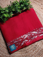 Subarnalata - Pure Maslin Silk Saree with Matka Silk Blouse Piece | Premium Handloom Silk Saree | Elegant Festive & Wedding Wear