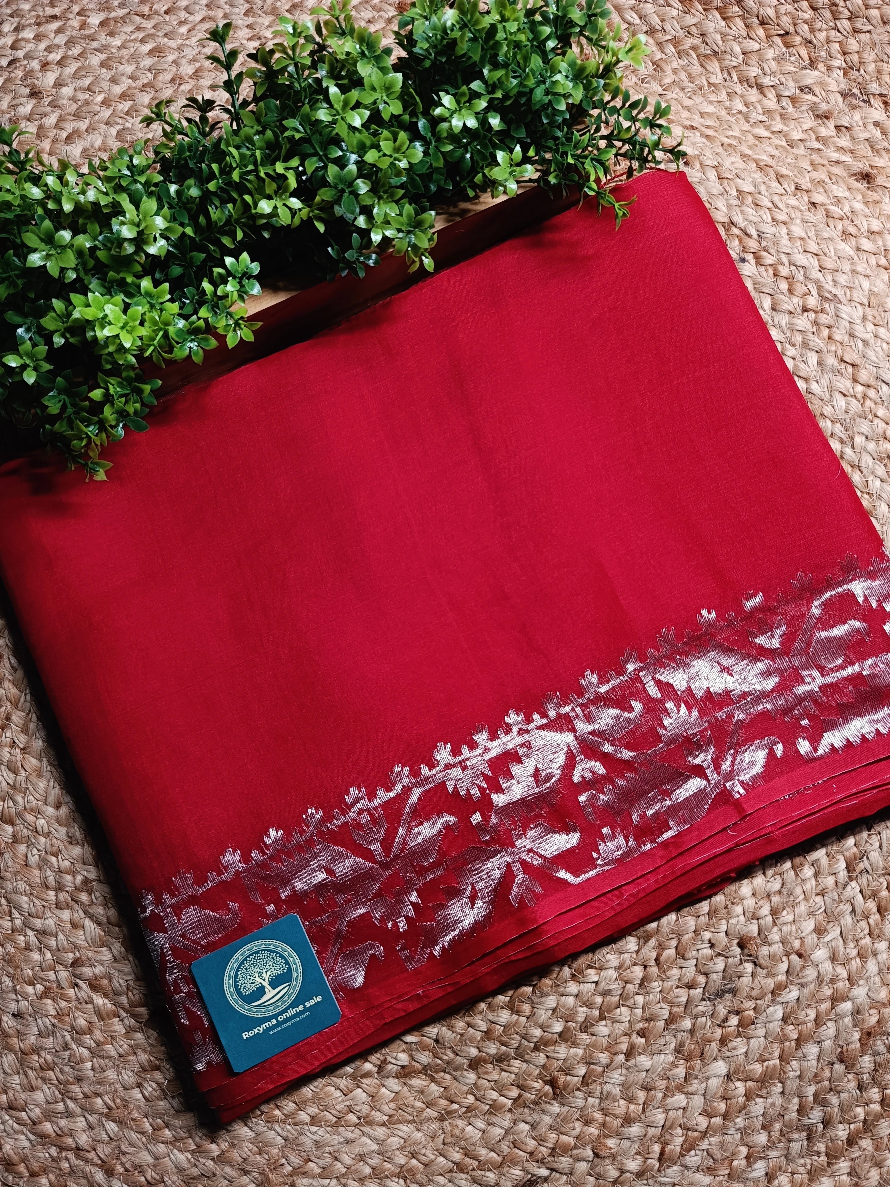 Subarnalata - Pure Maslin Silk Saree with Matka Silk Blouse Piece | Premium Handloom Silk Saree | Elegant Festive & Wedding Wear