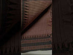 Authentic Begumpur Handwoven Cotton Saree in Earthy Brown with Traditional Black Border | Lightweight Bengal Handloom Saree