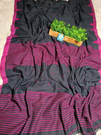 Pure cotton saree with jamdani butties and running blouse