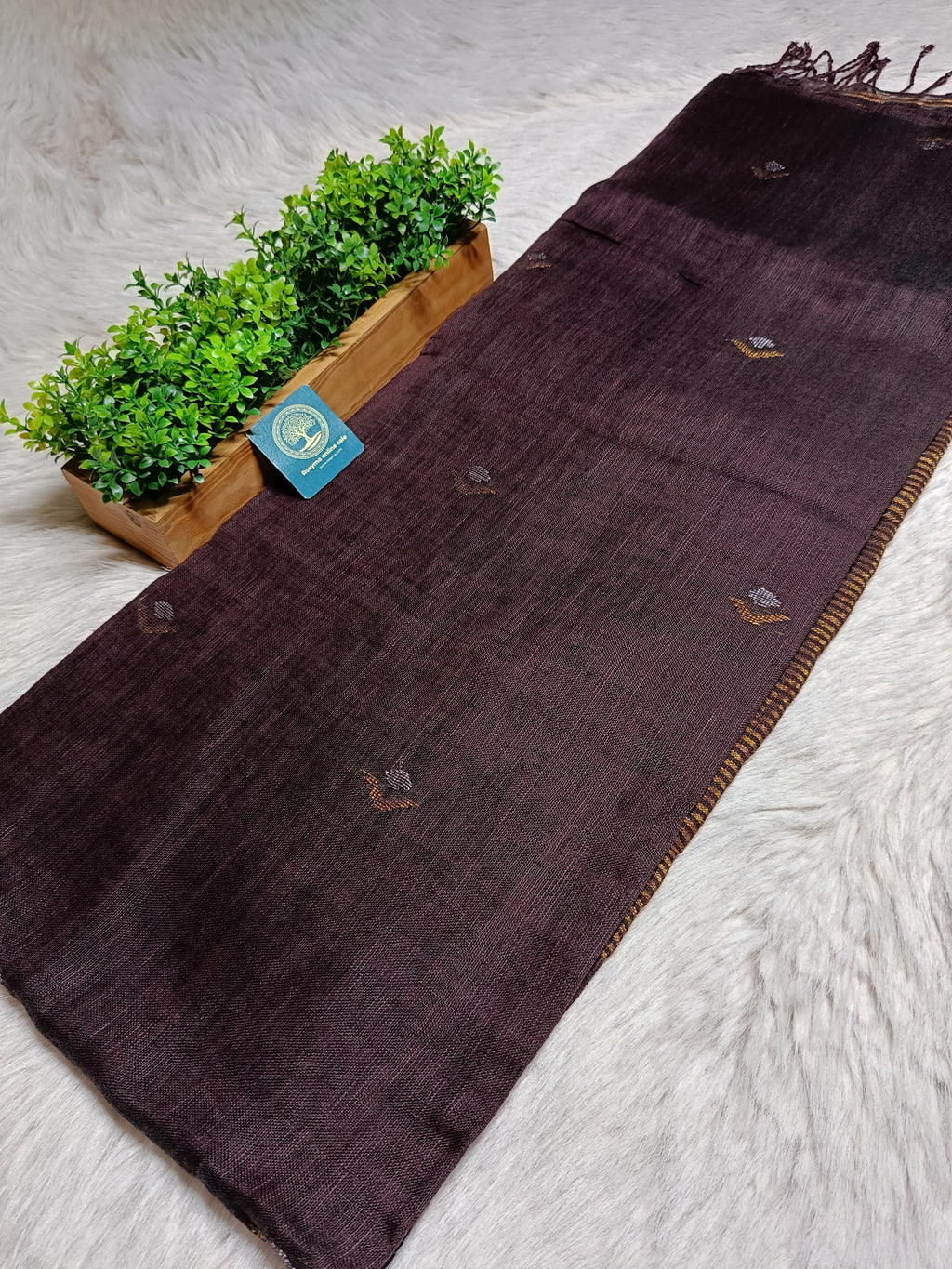 Premium Jaishree Linen Jamdani Saree With BP