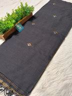 Premium Jaishree Linen Jamdani Saree With BP