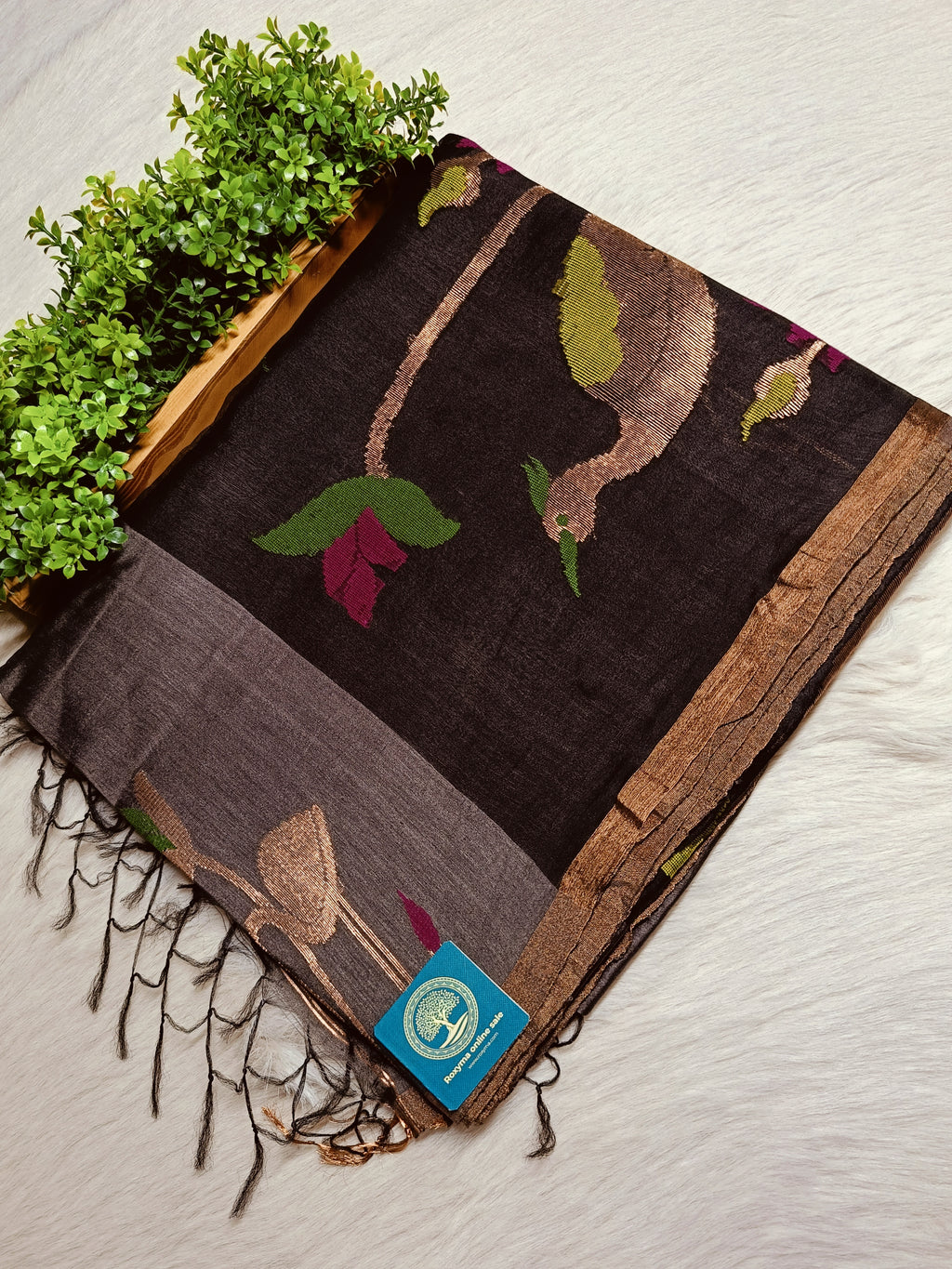SILK LINEN JAMDANI SAREE