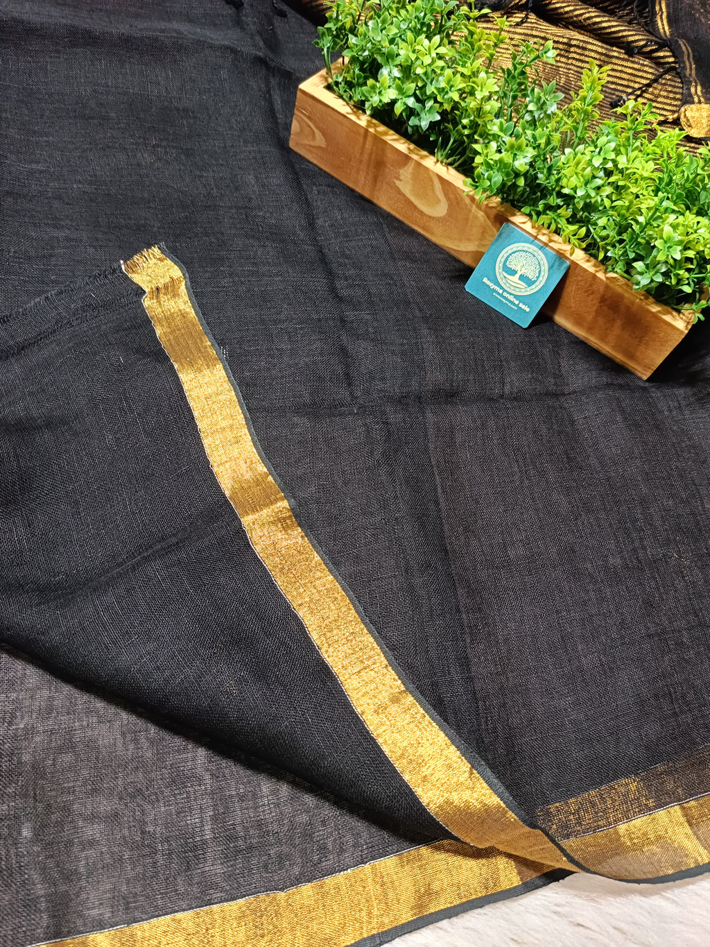 Premium Jaishree Linen Jamdani Saree With BP
