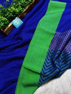 Neelika-Handwoven Cotton Mulmul Saree With Blouse Piece