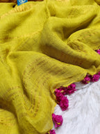 Linen Saree with Blouse Piece