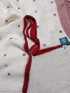 Sindura Buti - Linen Saree  With Jamdani Buties