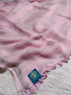 Pure Handwoven Jaishree Linen in Baby Pink Shed