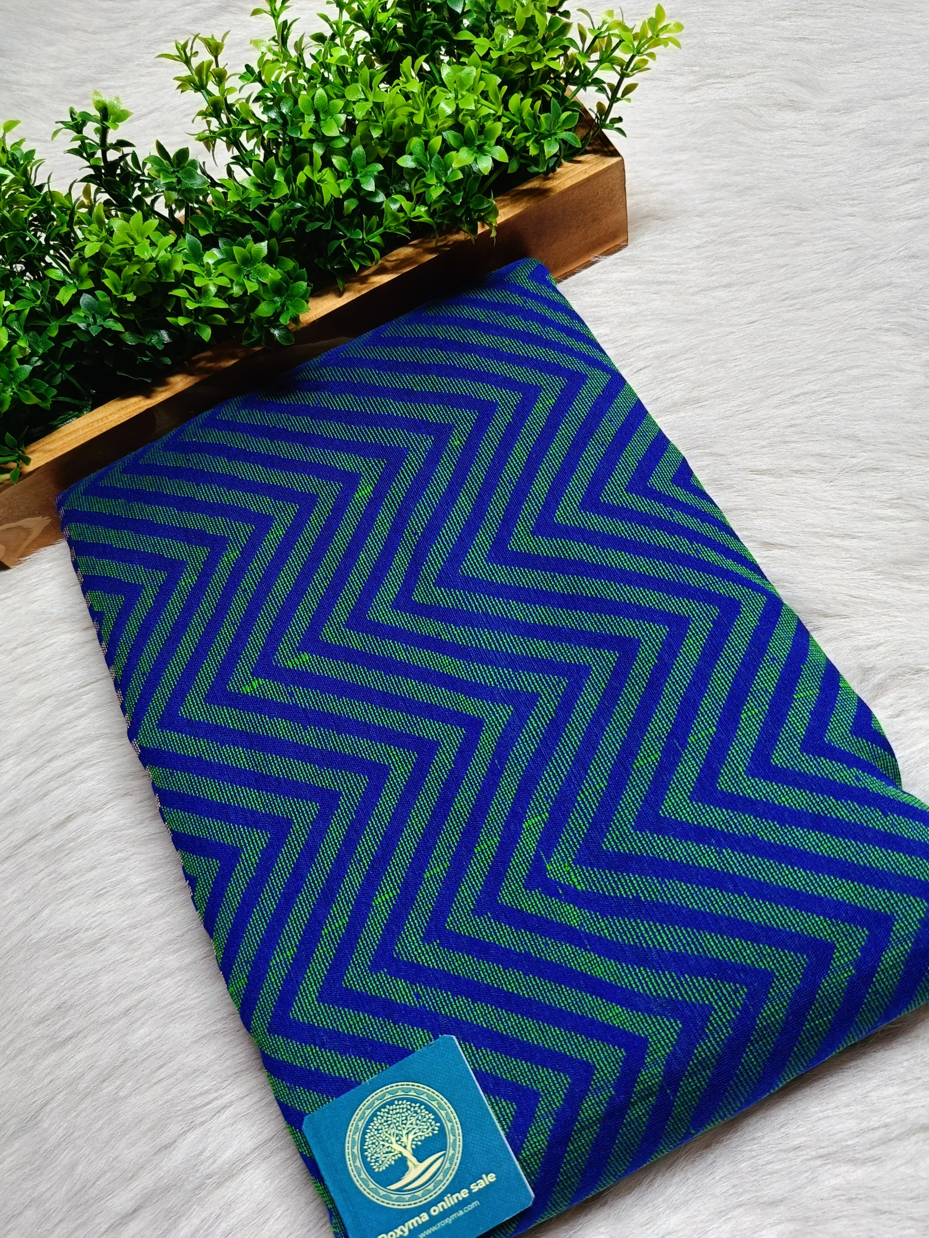 Neelika-Handwoven Cotton Mulmul Saree With Blouse Piece