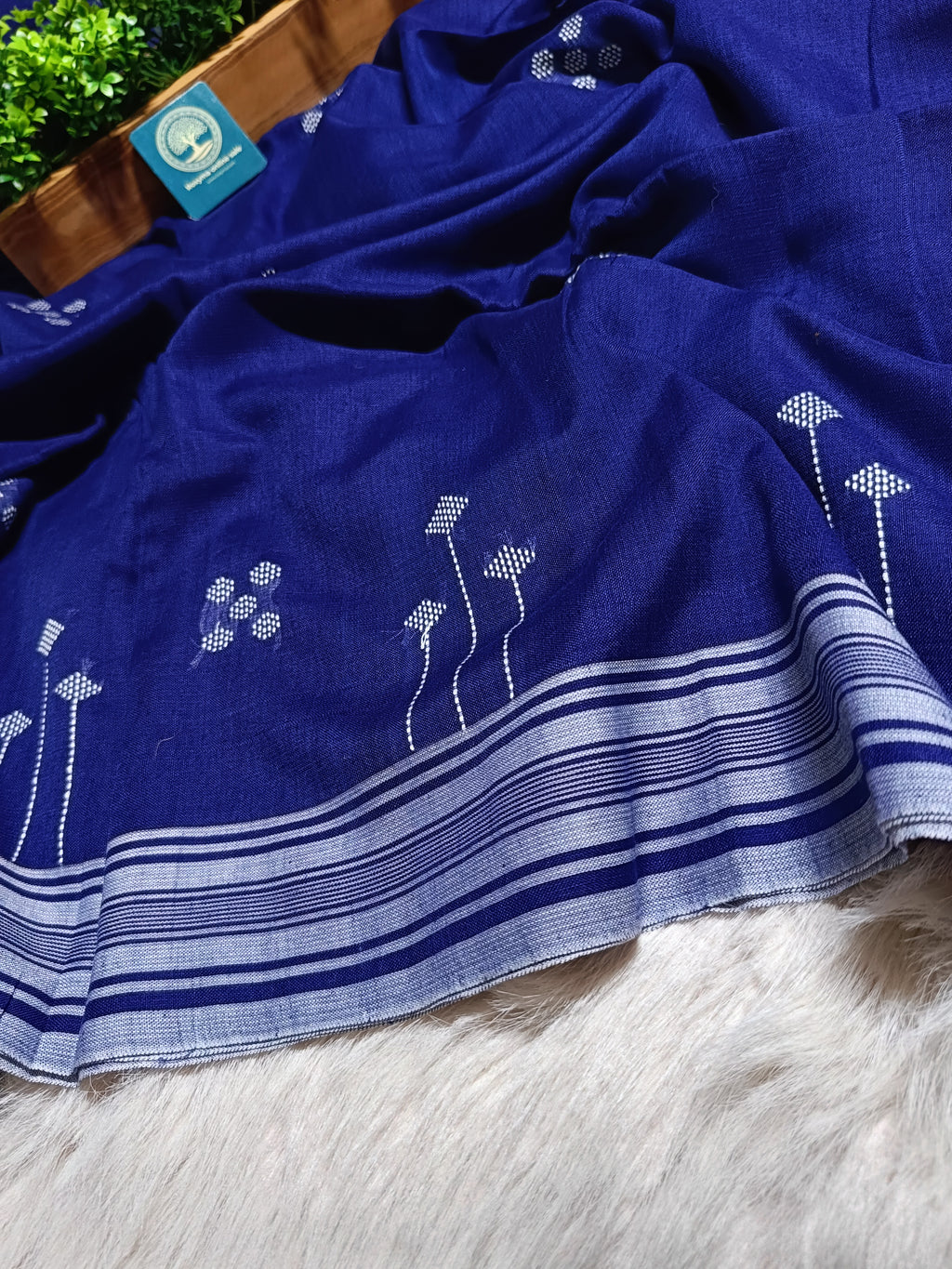 Pure Cotton Jamdani Saree with blouse piece