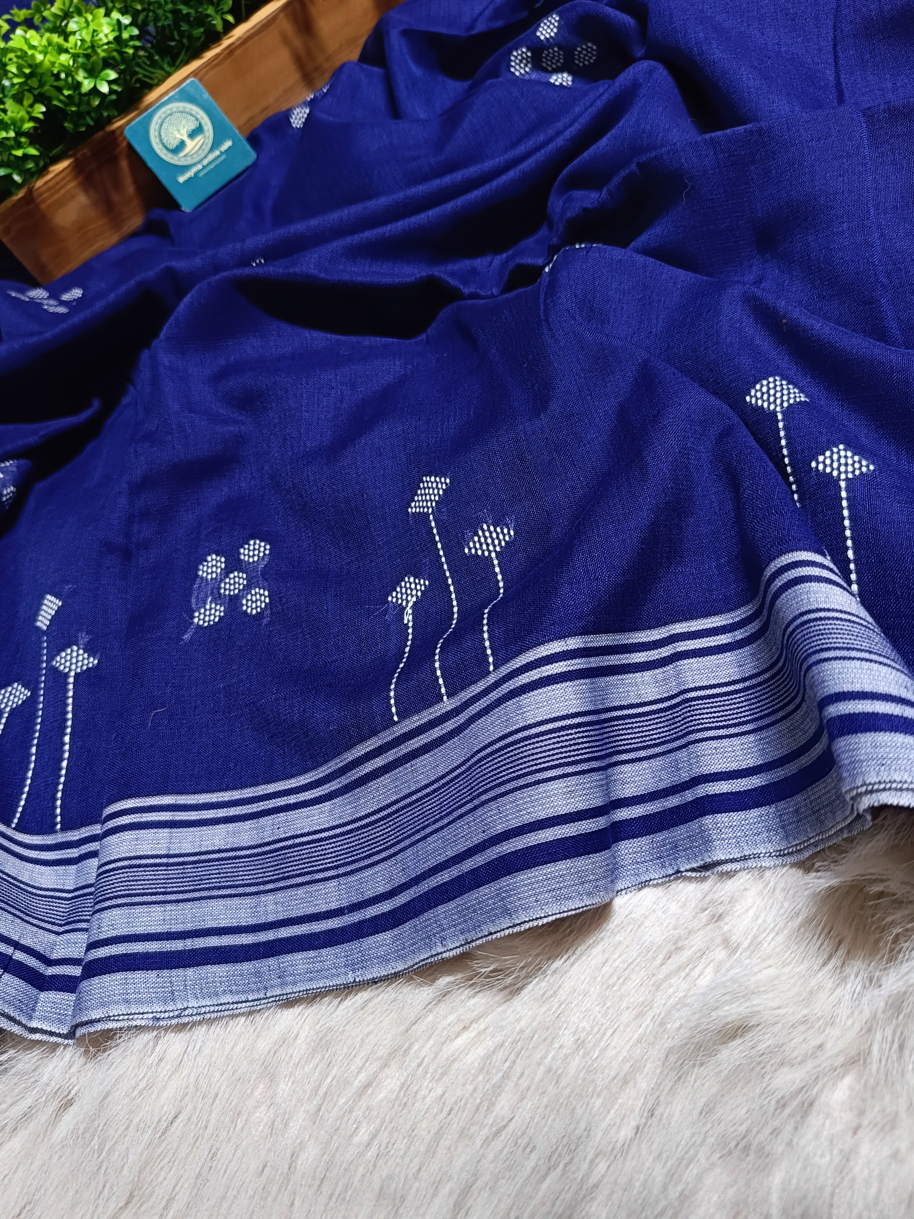 Pure Cotton Jamdani Saree with blouse piece