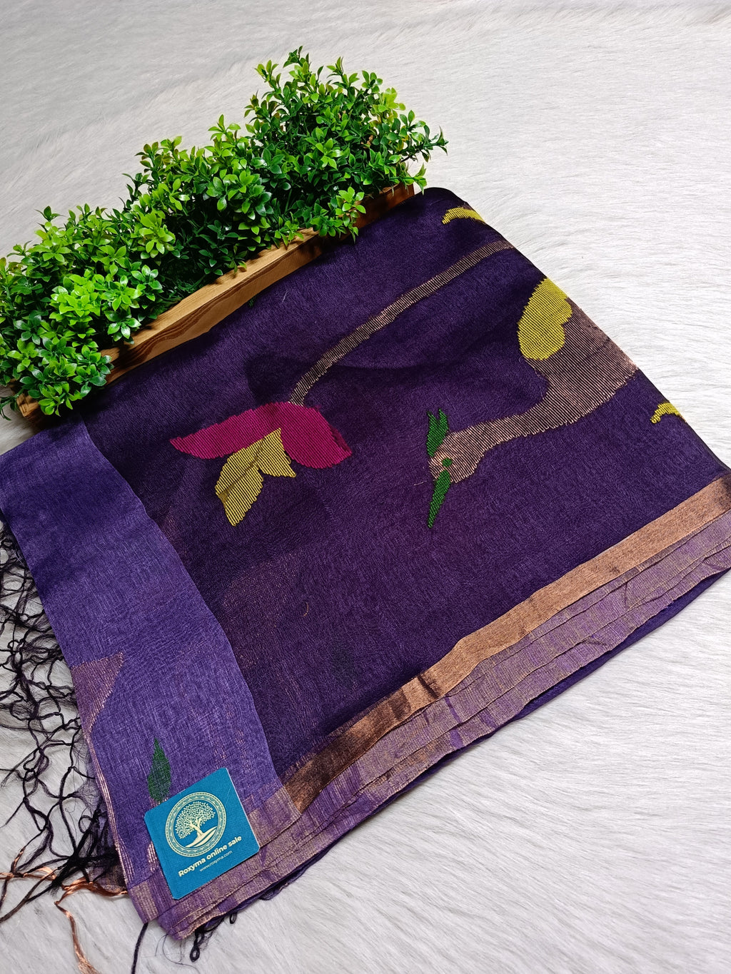 SILK LINEN JAMDANI SAREE