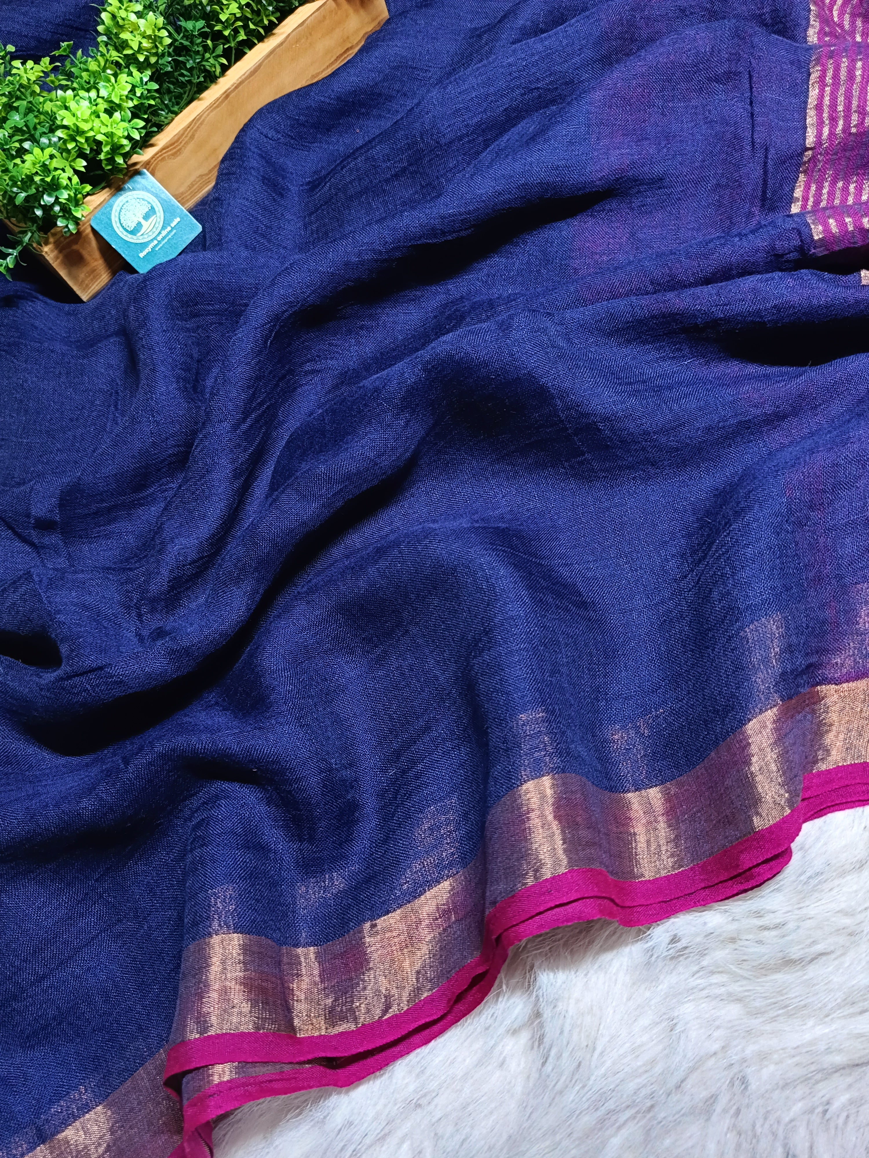 Linen Saree with Blouse Piece