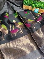 SILK LINEN JAMDANI SAREE
