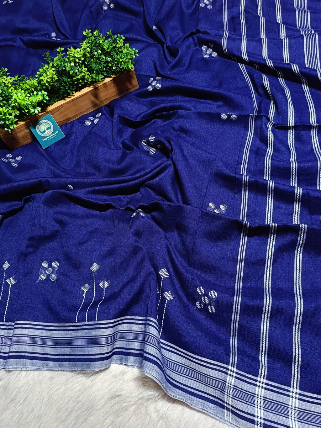 Pure Cotton Jamdani Saree with blouse piece