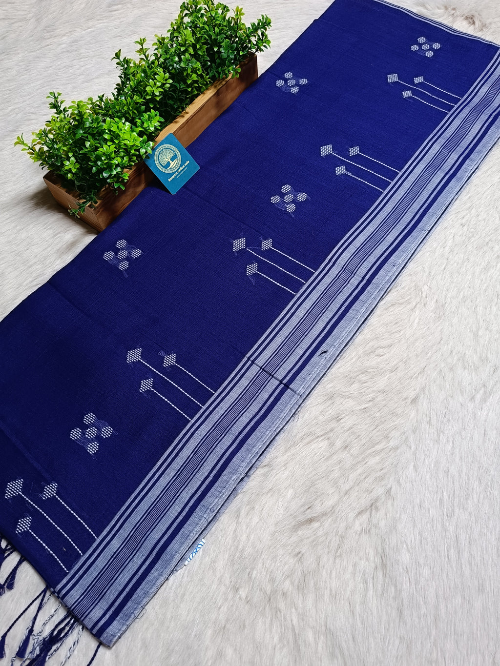 Pure Cotton Jamdani Saree with blouse piece