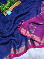 Linen Saree with Blouse Piece