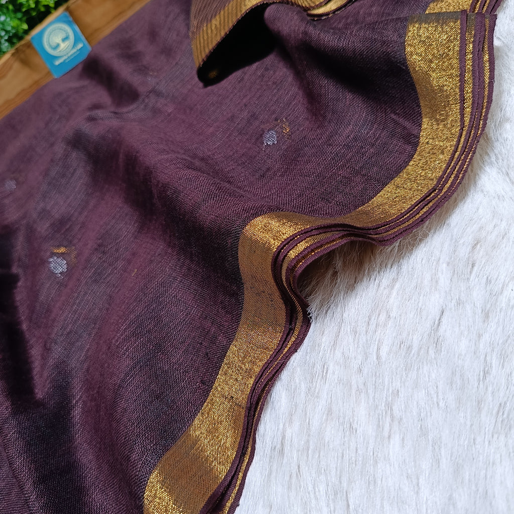 Premium Jaishree Linen Jamdani Saree With BP