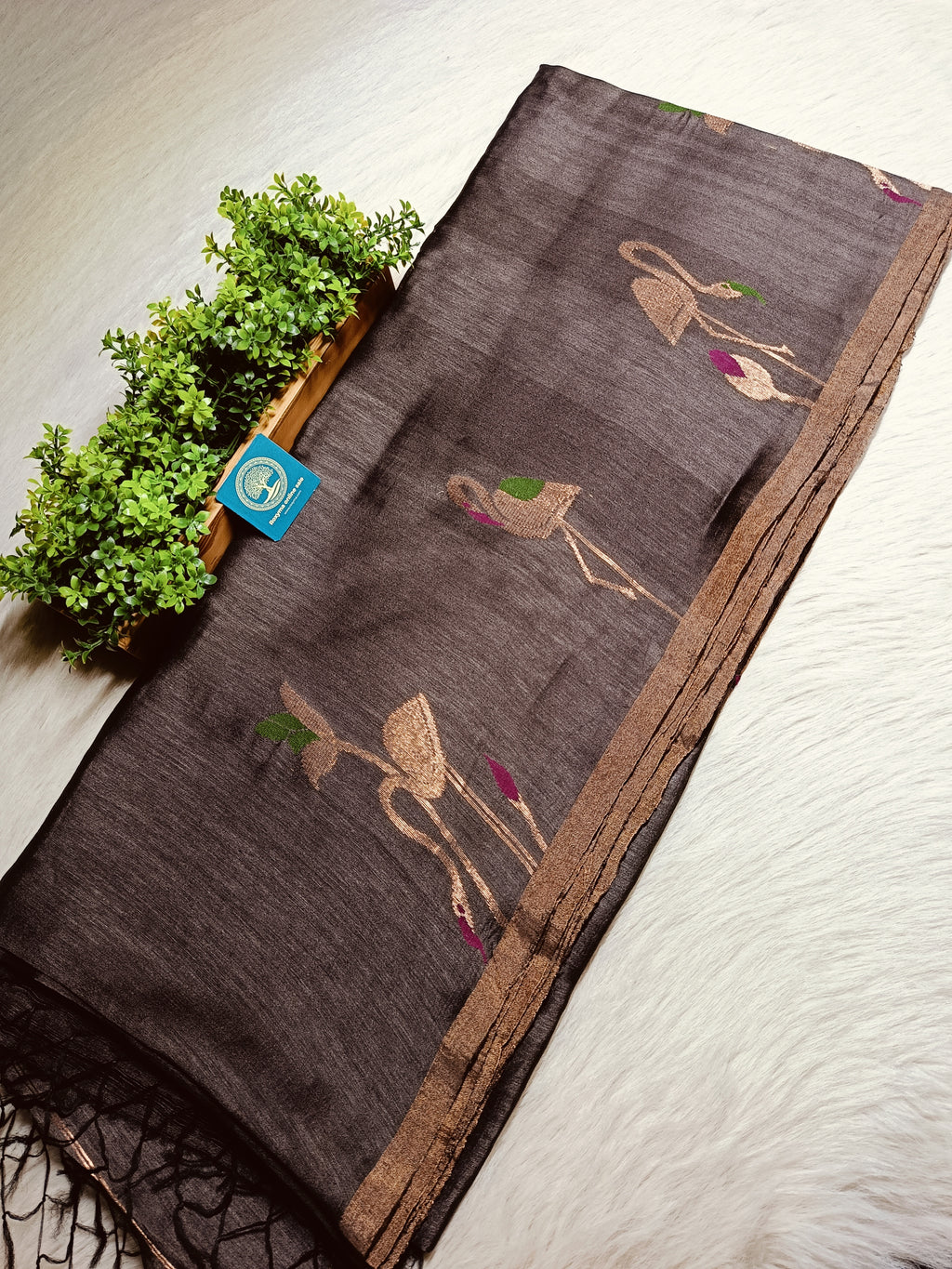 SILK LINEN JAMDANI SAREE
