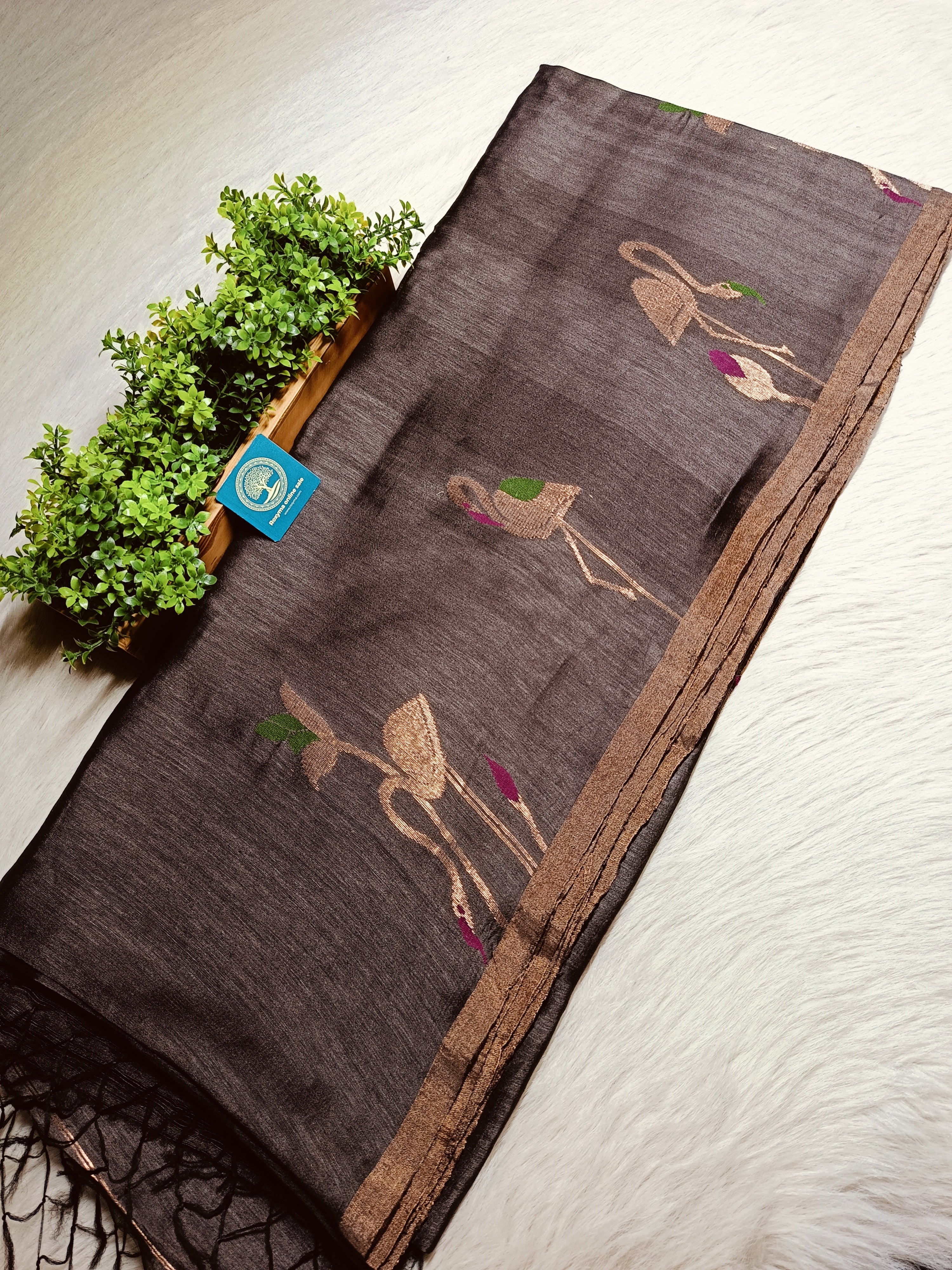 SILK LINEN JAMDANI SAREE