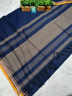 Bengal Handwoven Dhaniyakhali Cotton Saree with Customised Narayanpet Border