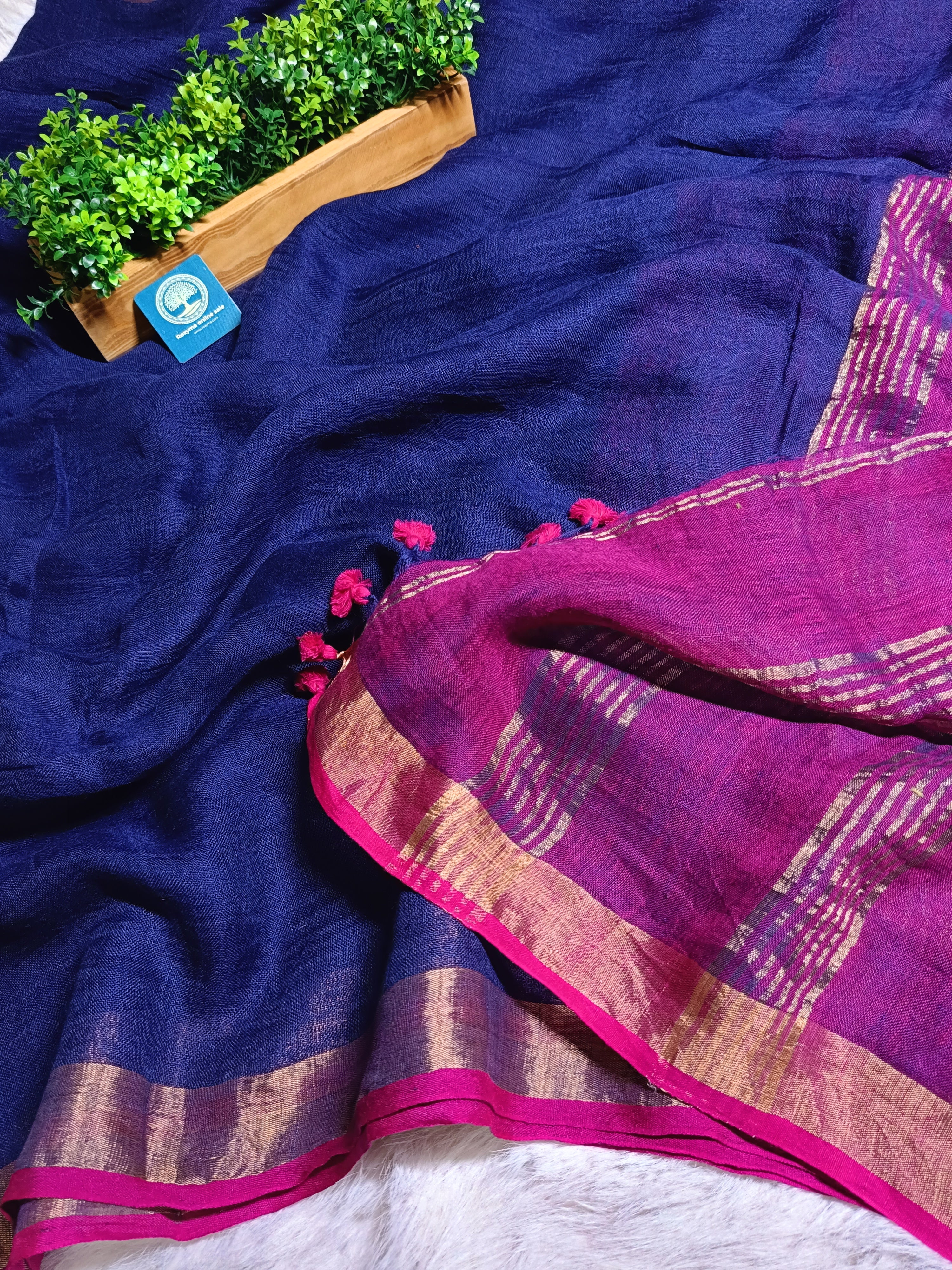 Linen Saree with Blouse Piece