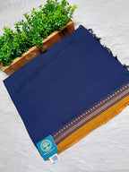 Bengal Handwoven Dhaniyakhali Cotton Saree with Customised Narayanpet Border