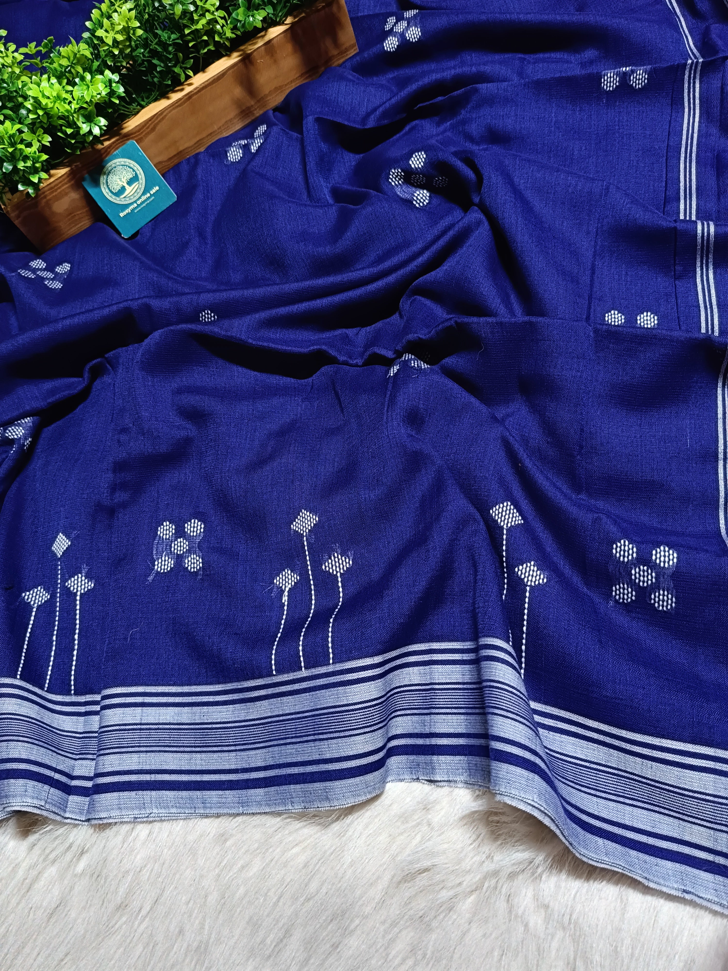 Pure Cotton Jamdani Saree with blouse piece