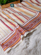 Begampuri Cotton Saree in Red & White