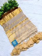 Pavitra - Golden Tissue Modal Silk Saree