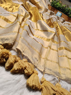 Pavitra - Golden Tissue Modal Silk Saree