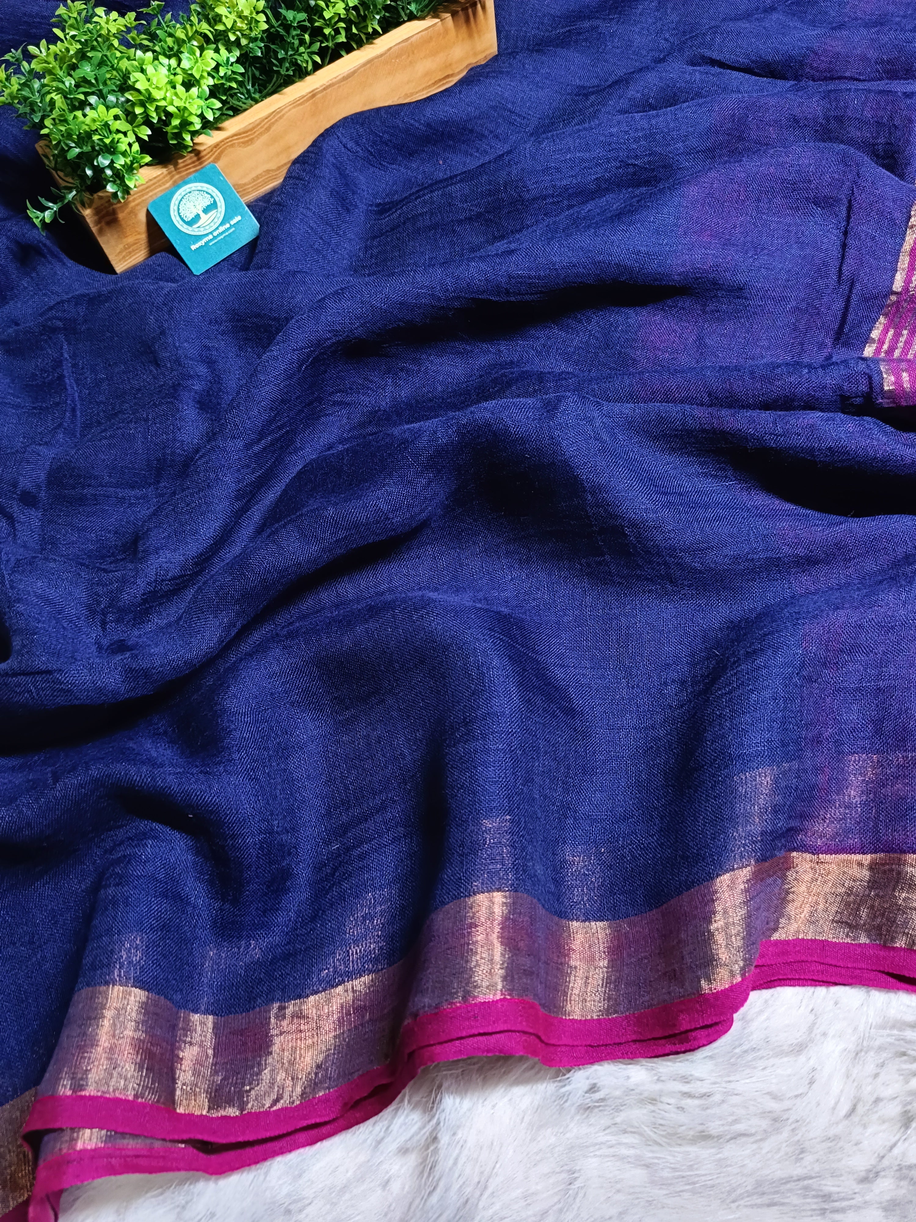 Linen Saree with Blouse Piece