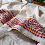 Begampuri Cotton Saree in Red & White
