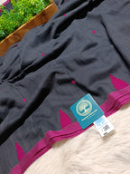Pure cotton saree with jamdani butties and running blouse