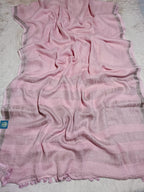Pure Handwoven Jaishree Linen in Baby Pink Shed