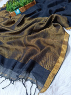 Premium Jaishree Linen Jamdani Saree With BP