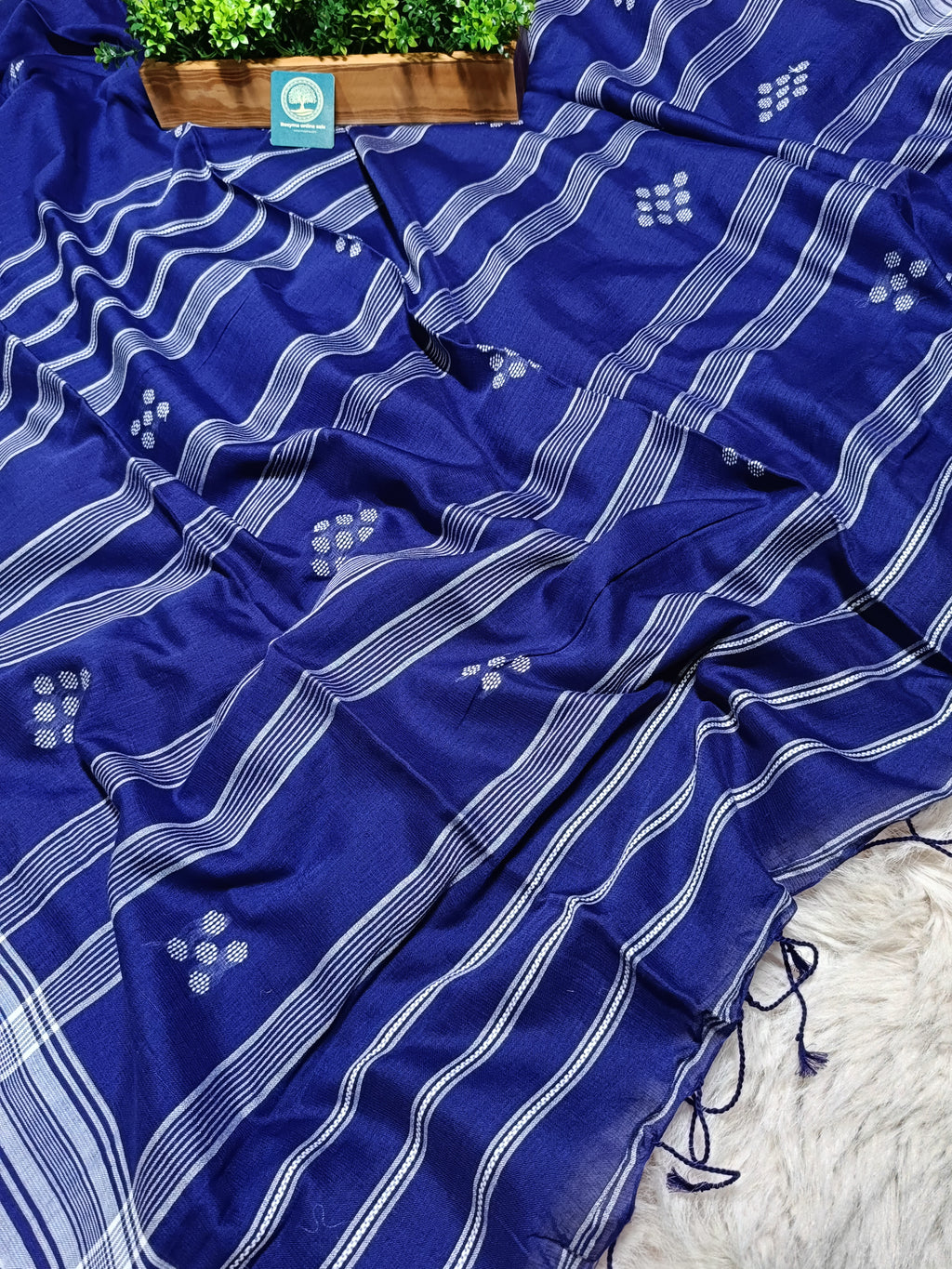 Pure Cotton Jamdani Saree with blouse piece
