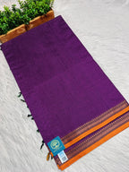 Bengal Handwoven Dhaniyakhali Cotton Saree with Customised Narayanpet Border