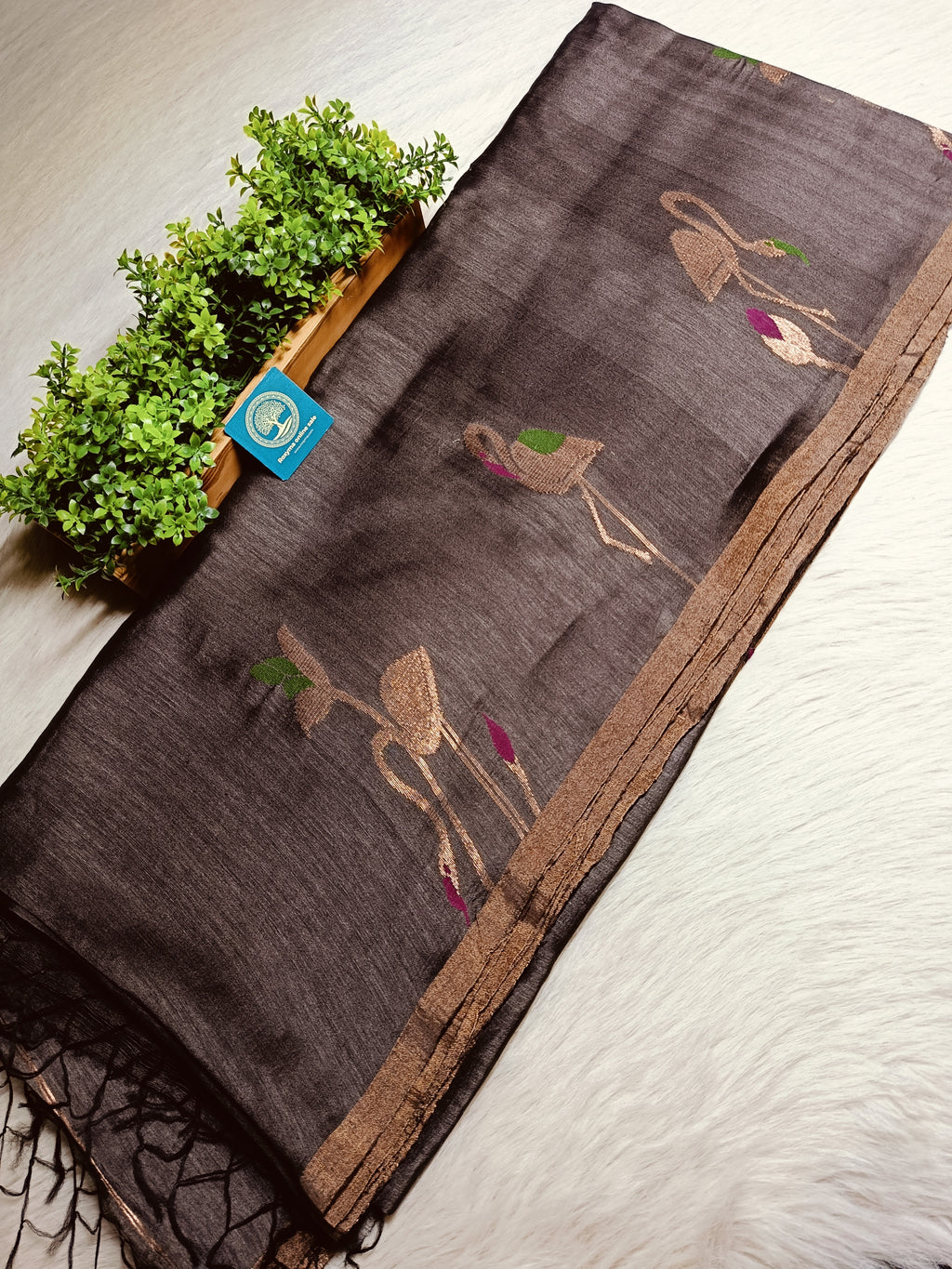 SILK LINEN JAMDANI SAREE