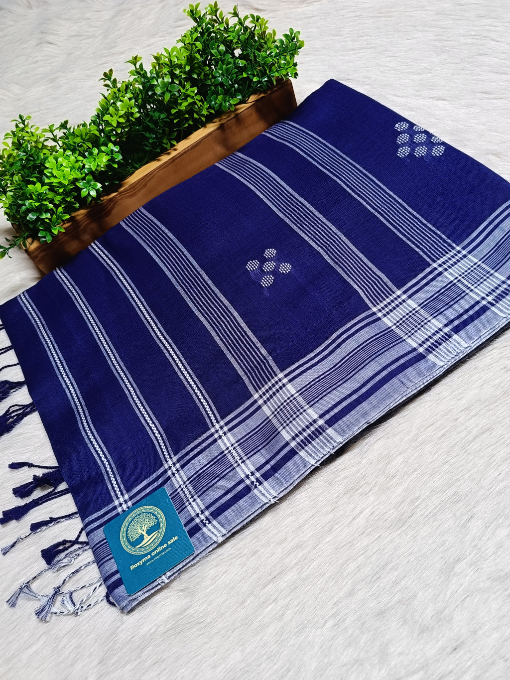 Pure Cotton Jamdani Saree with blouse piece